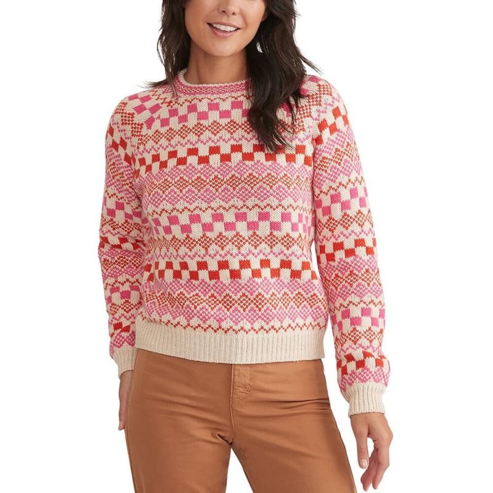 Marine Layer Pink and Red Sweater